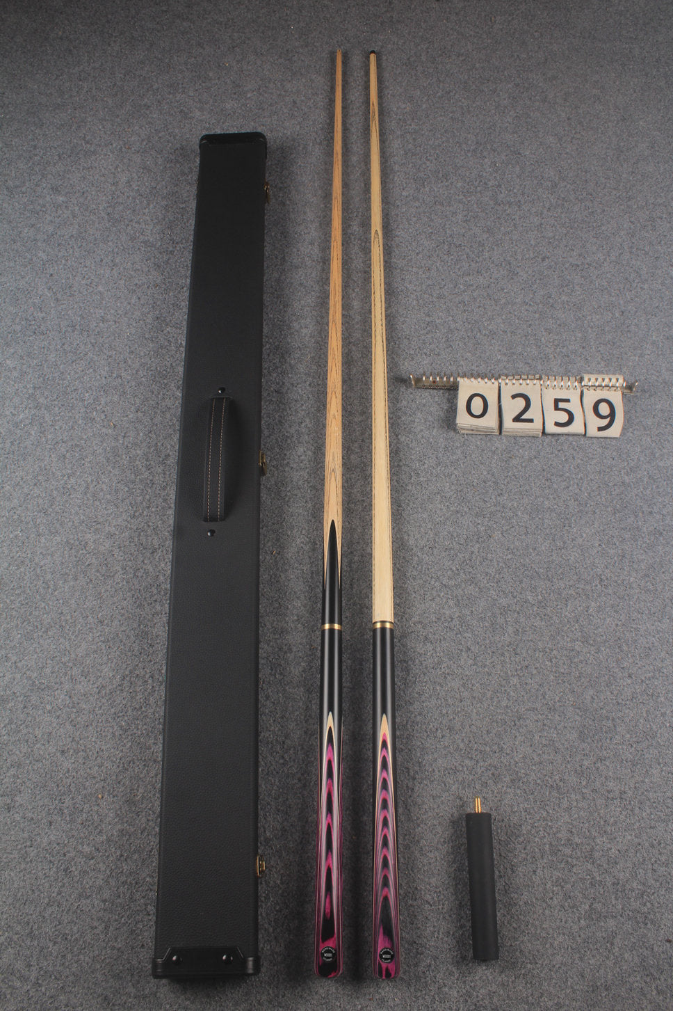 3/4 ASH english pool cue + break cue + case # 259