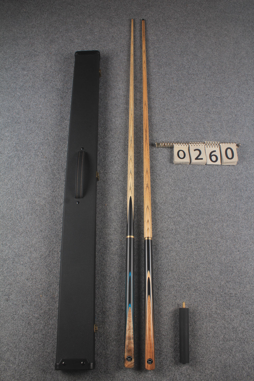 3/4 ASH english pool cue + break cue + case # 260