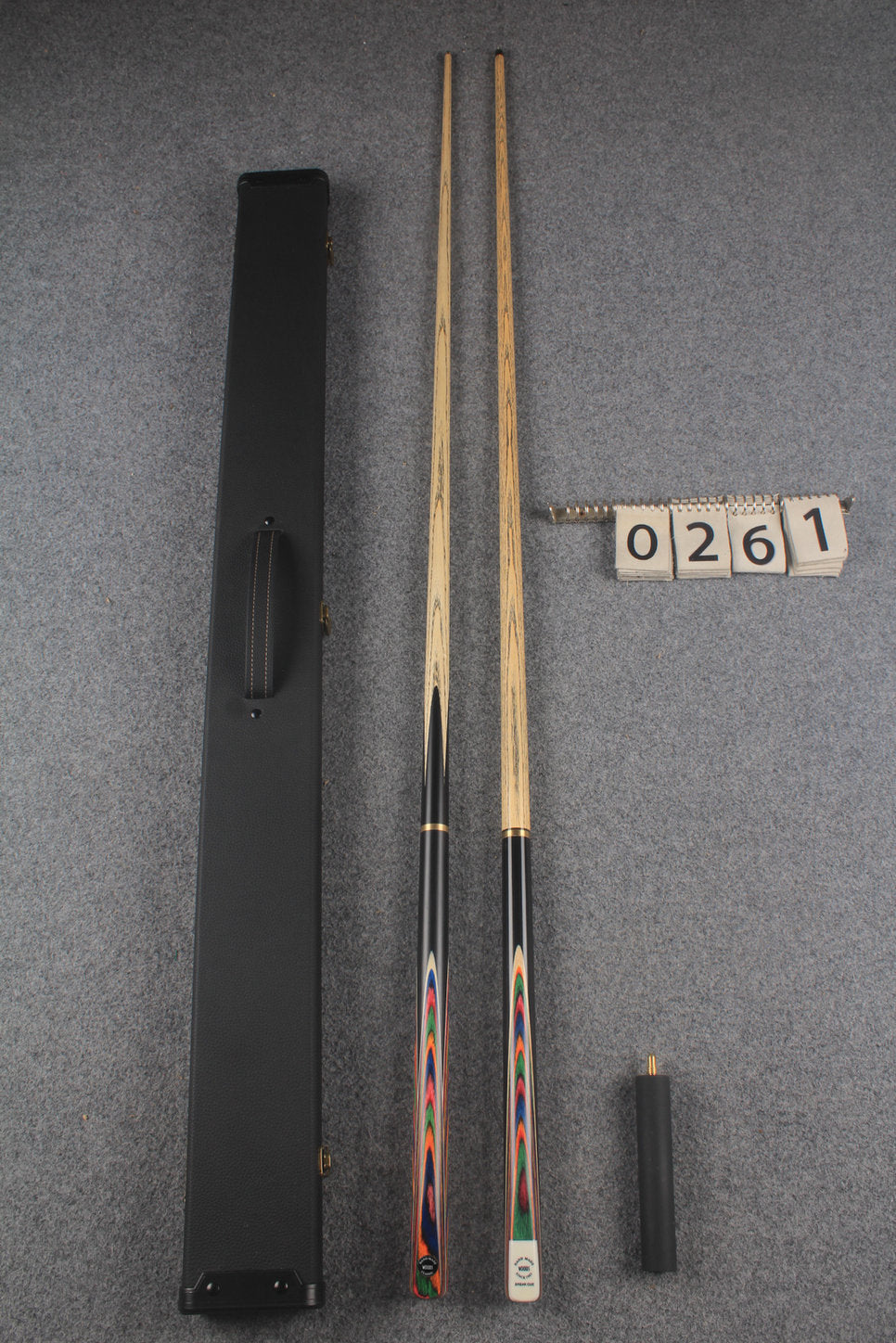 3/4 ASH english pool cue + break cue + case # 261