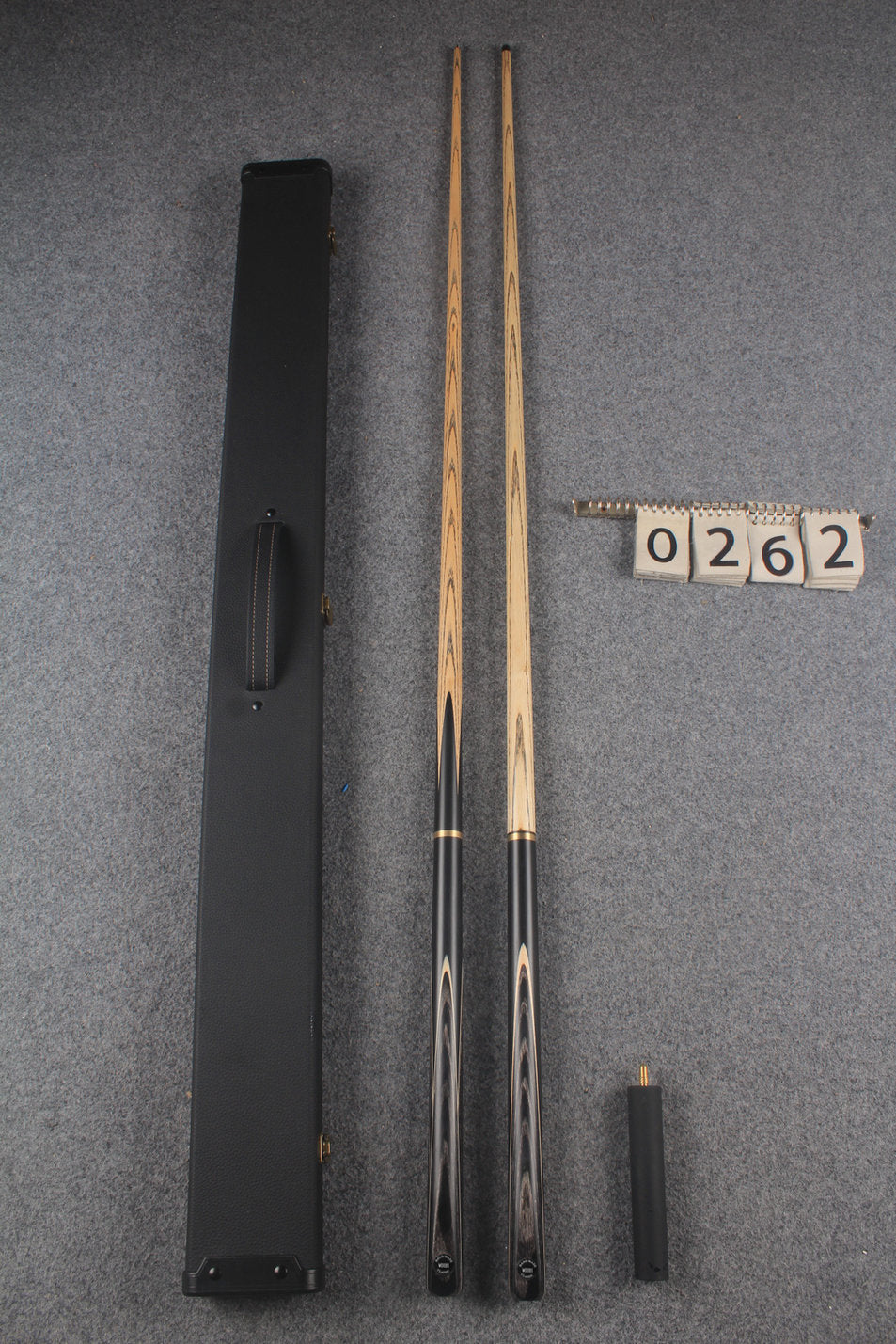 3/4 ASH english pool cue + break cue + case # 262