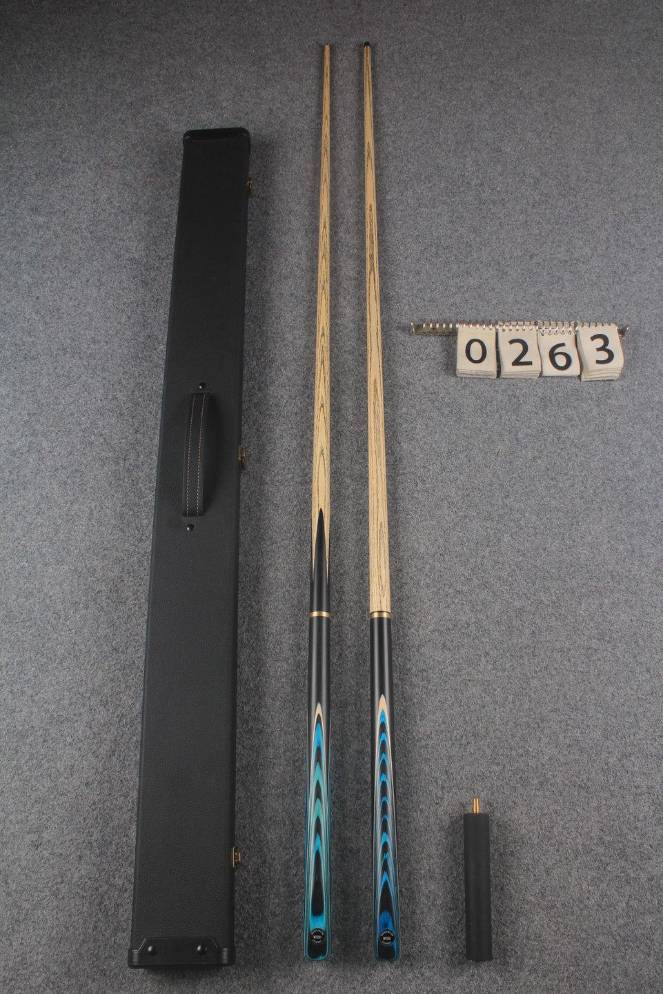 3/4 ASH english pool cue + break cue + case # 263
