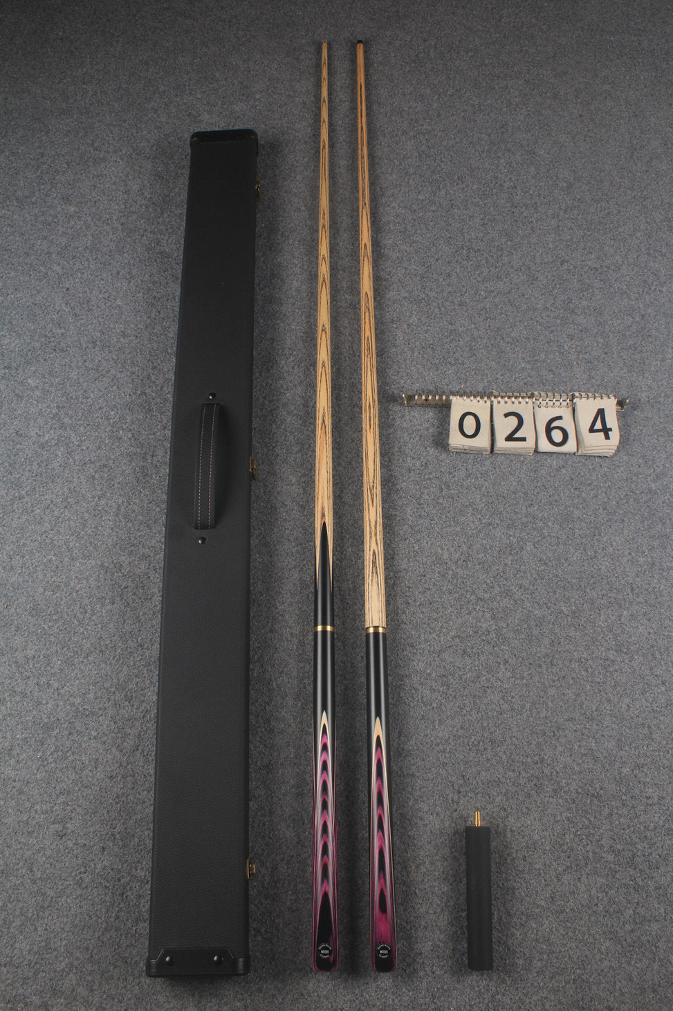 3/4 ASH english pool cue + break cue + case # 264