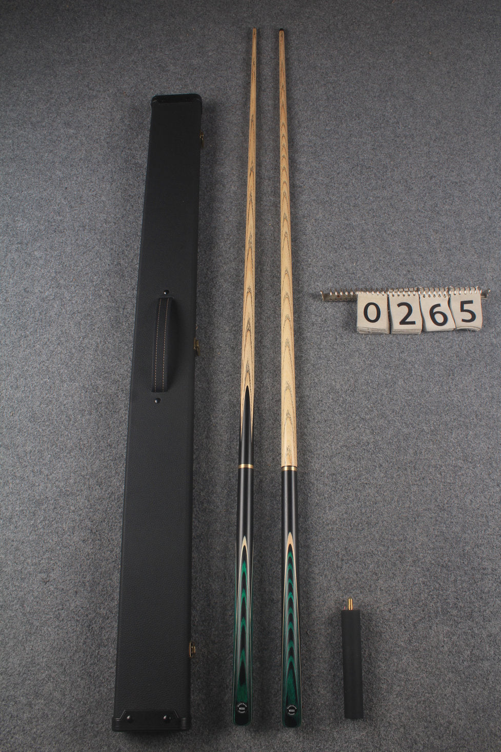 3/4 ASH english pool cue + break cue + case # 265