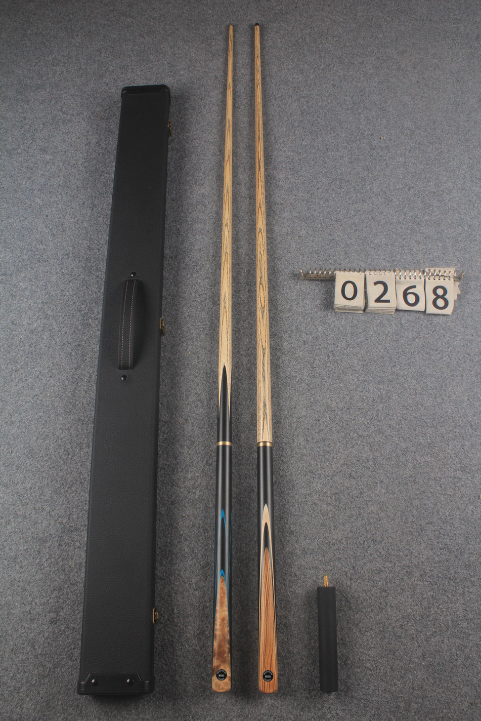 3/4 ASH english pool cue + break cue + case # 268