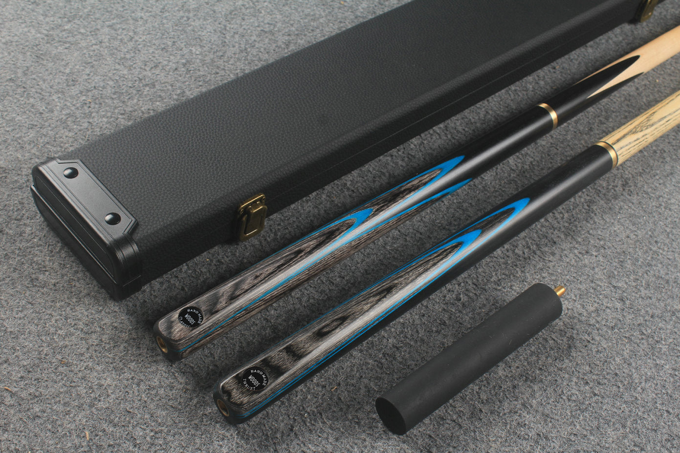 3/4 maple english pool cue + ASH break cue + case # 339