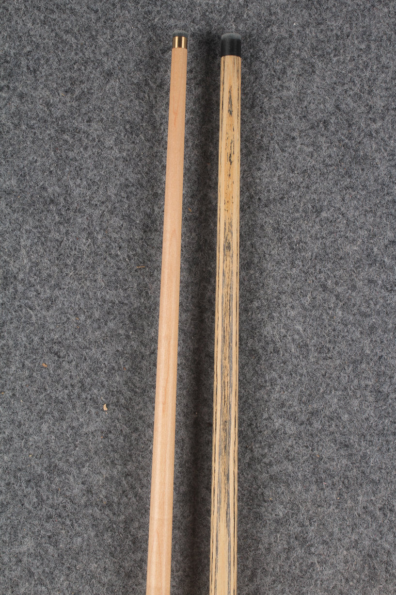 3/4 maple english pool cue + ASH break cue + case # 339