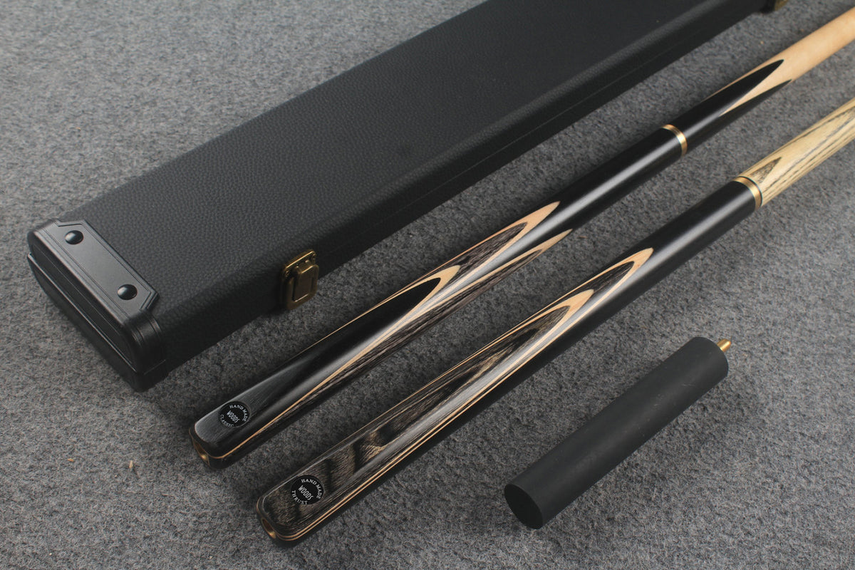 3/4 maple english pool cue + ASH break cue + case # 340