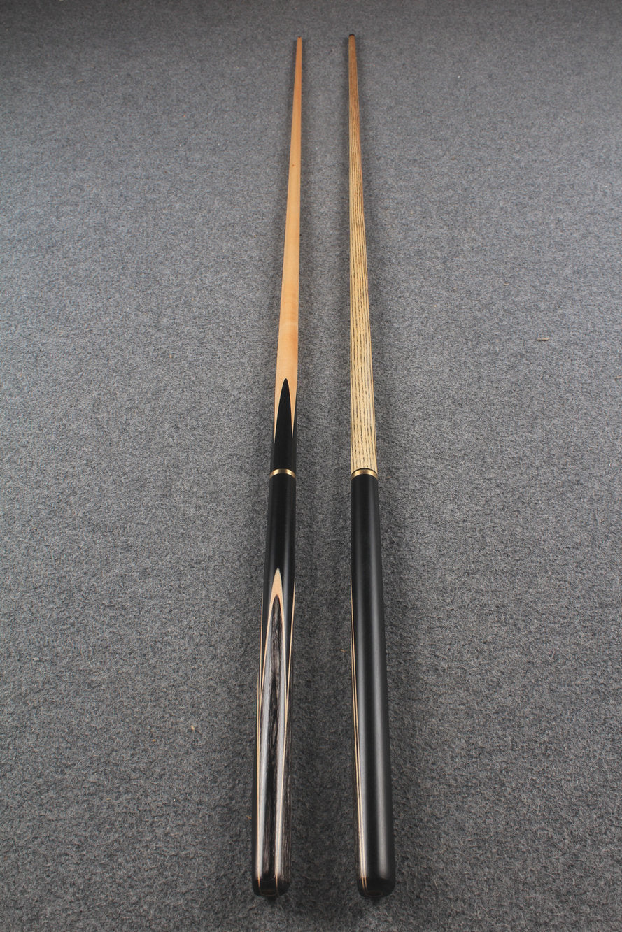 3/4 maple english pool cue + ASH break cue + case # 340