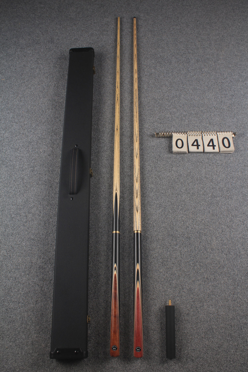 3/4 ASH english pool cue + break cue + case # 440