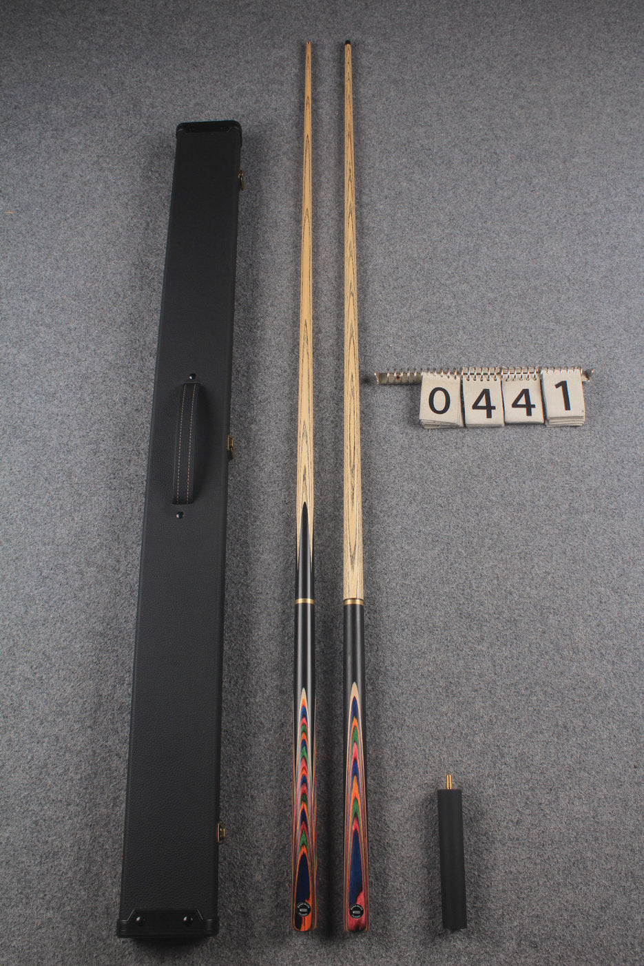 3/4 ASH english pool cue + break cue + case # 441