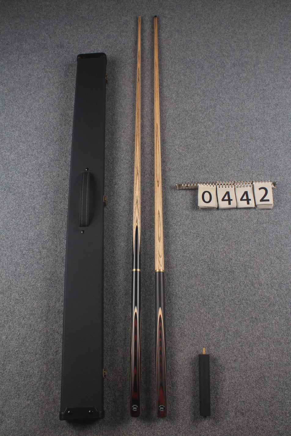 3/4 ASH english pool cue + break cue + case # 442