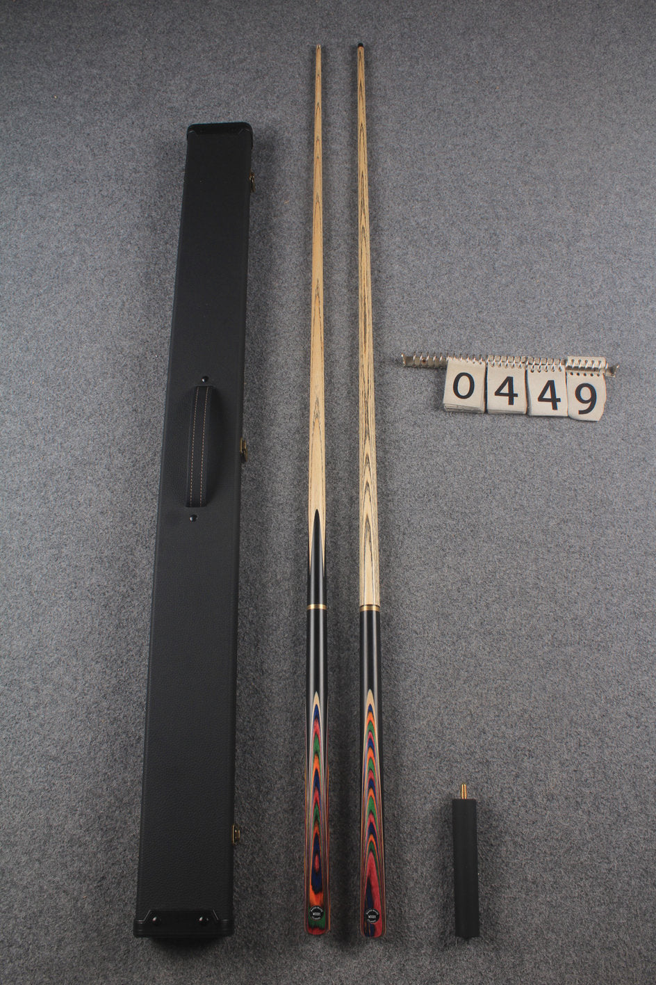 3/4 ASH english pool cue + break cue + case # 449