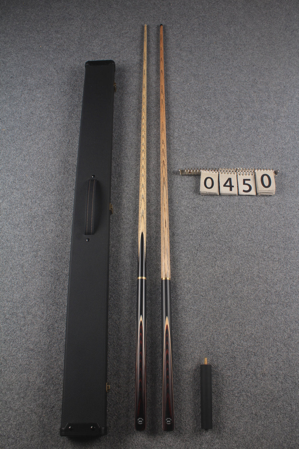 3/4 ASH english pool cue + break cue + case # 450