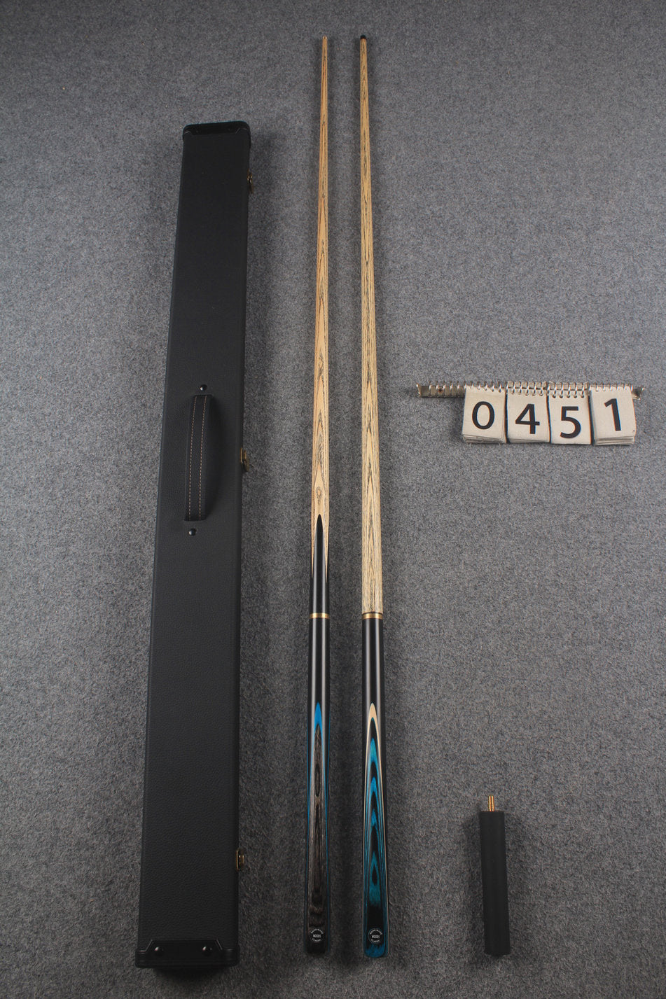 3/4 ASH english pool cue + break cue + case # 451