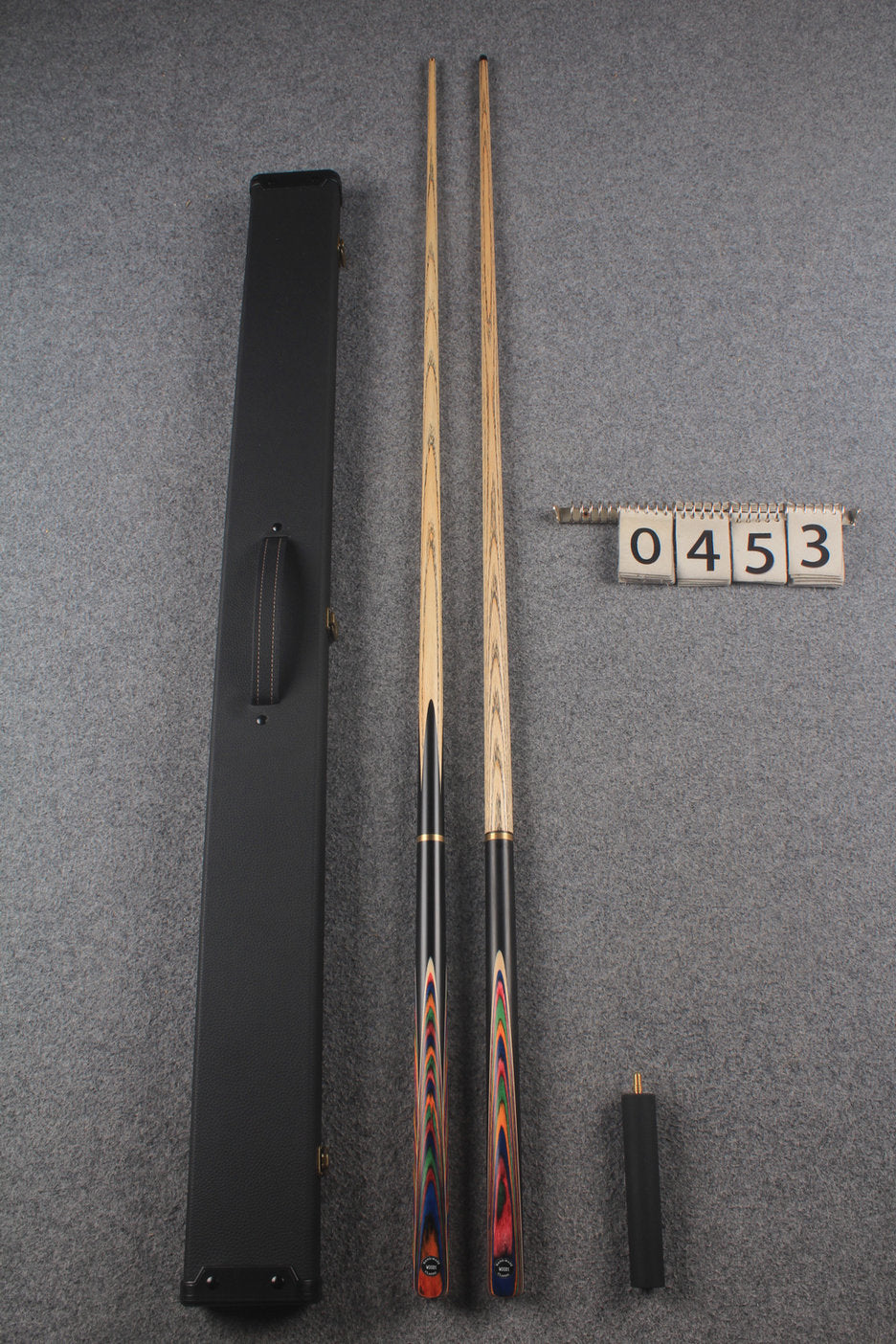 3/4 ASH english pool cue + break cue + case # 453