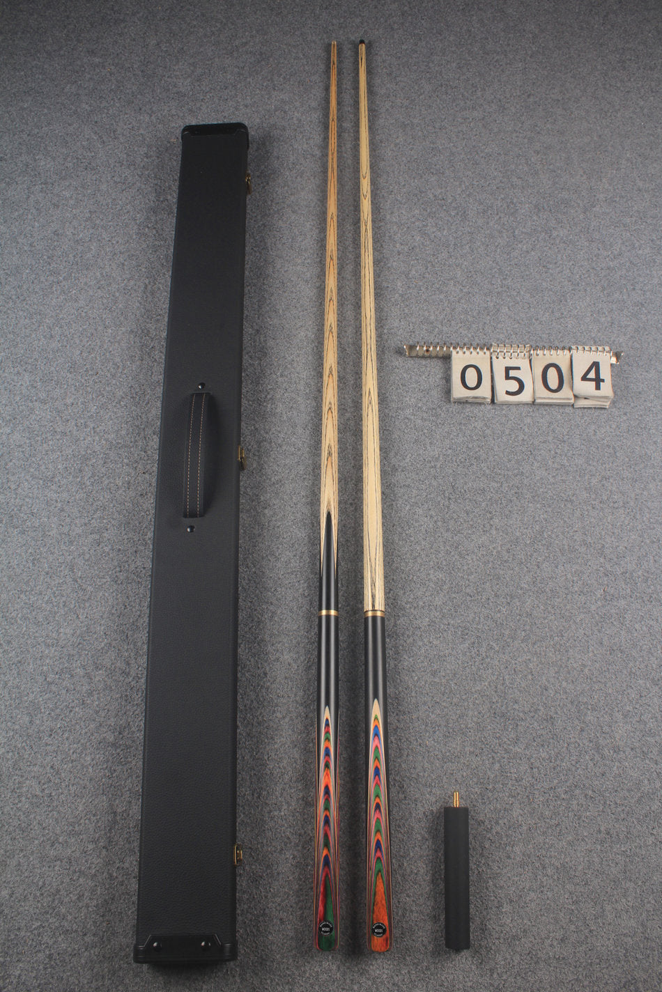 3/4 ASH english pool cue + break cue + case # 504