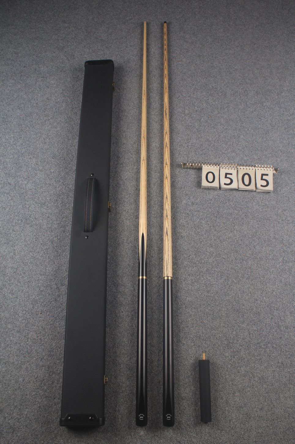 3/4 ASH english pool cue + break cue + case # 505