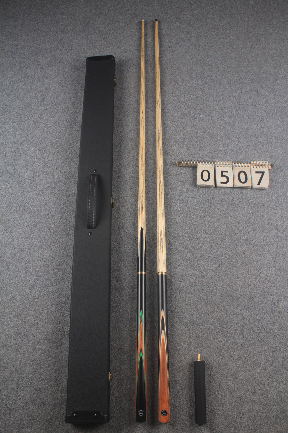 3/4 ASH english pool cue + break cue + case # 507