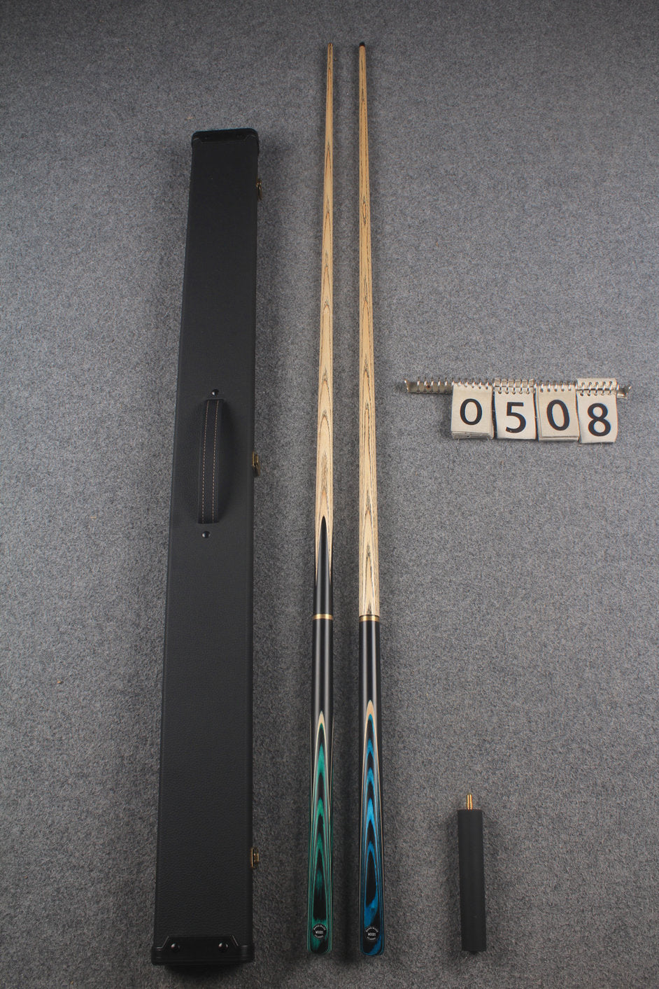 3/4 ASH english pool cue + break cue + case # 508