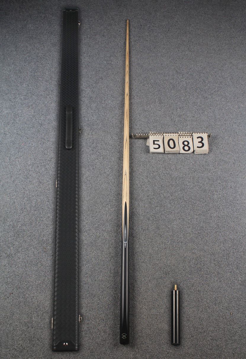 1 piece ash inlay english pool cue  #5083 WOODS CUES