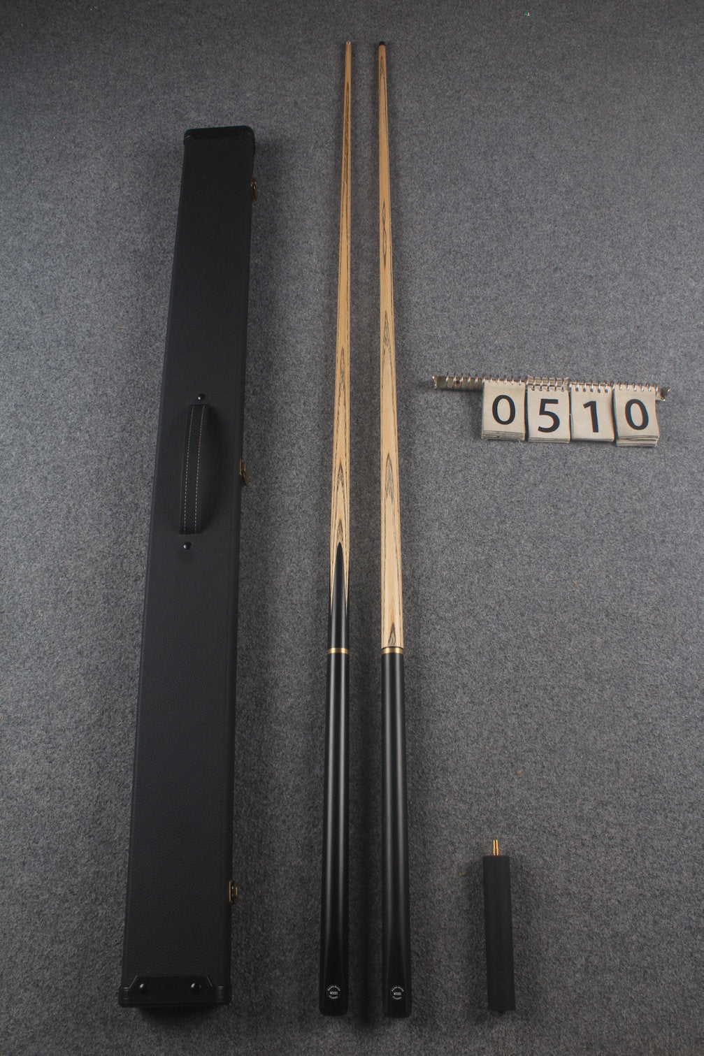 3/4 ASH english pool cue + break cue + case # 510