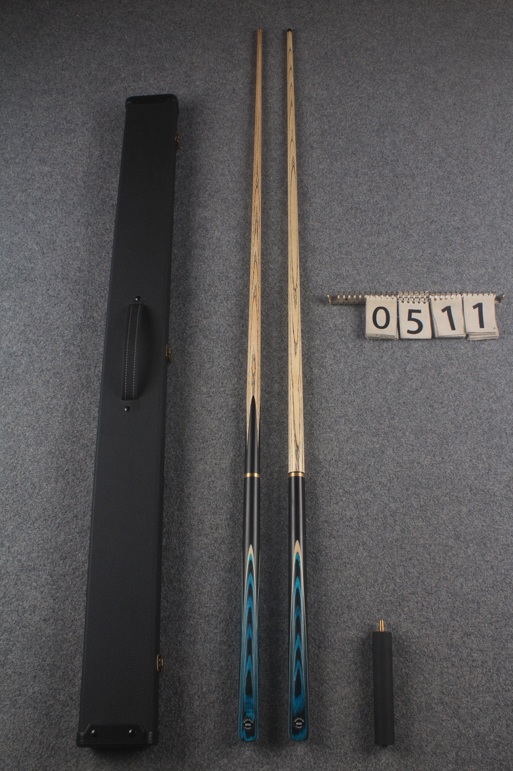 3/4 ASH english pool cue + break cue + case # 511