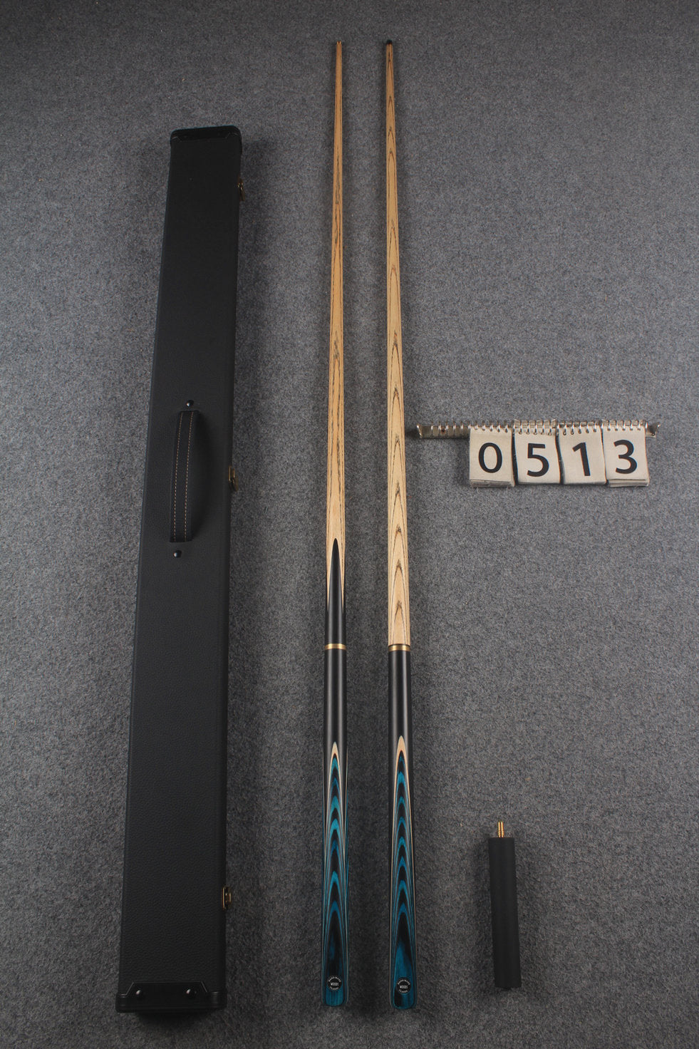 3/4 ASH english pool cue + break cue + case # 513