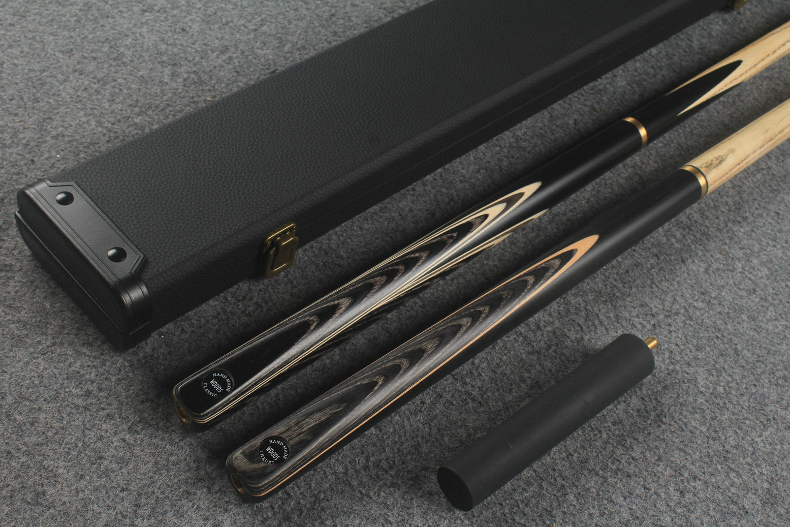 3/4 ASH english pool cue + break cue + case # 514