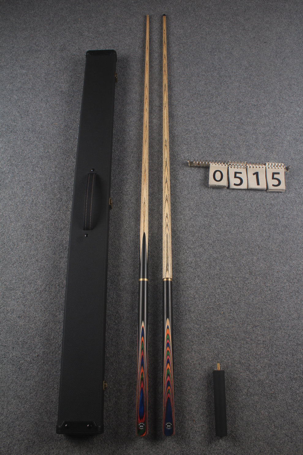 3/4 ASH english pool cue + break cue + case # 515