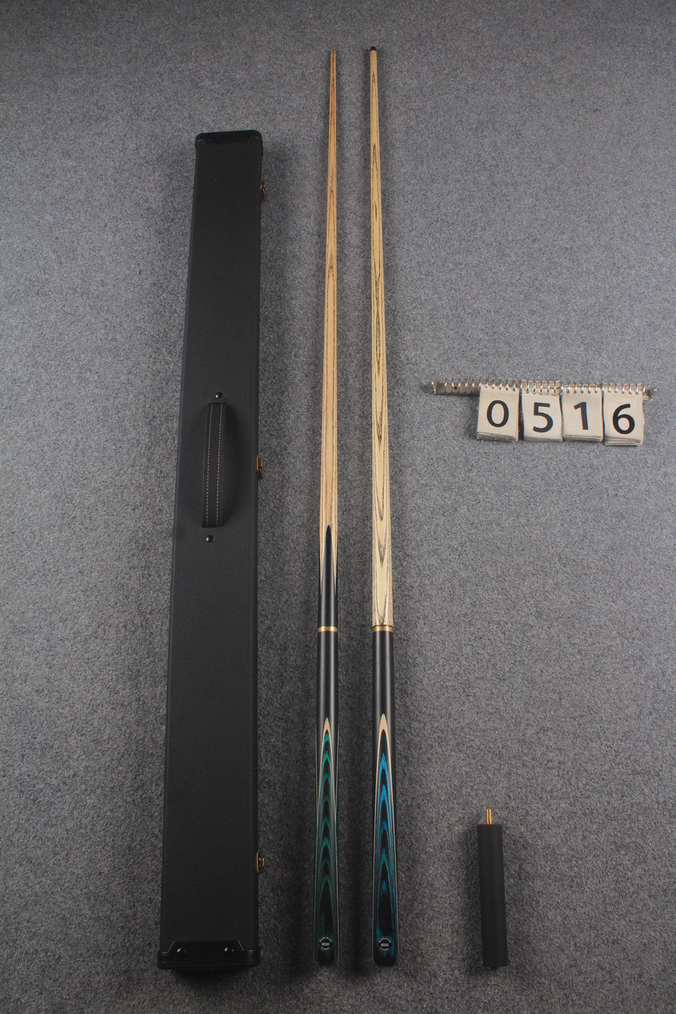 3/4 ASH english pool cue + break cue + case # 516
