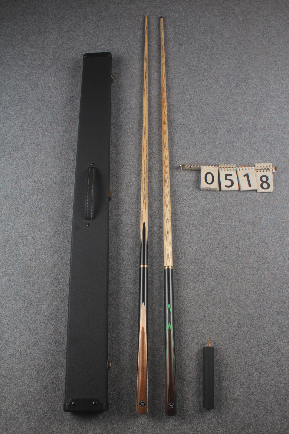 3/4 ASH english pool cue + break cue + case # 518