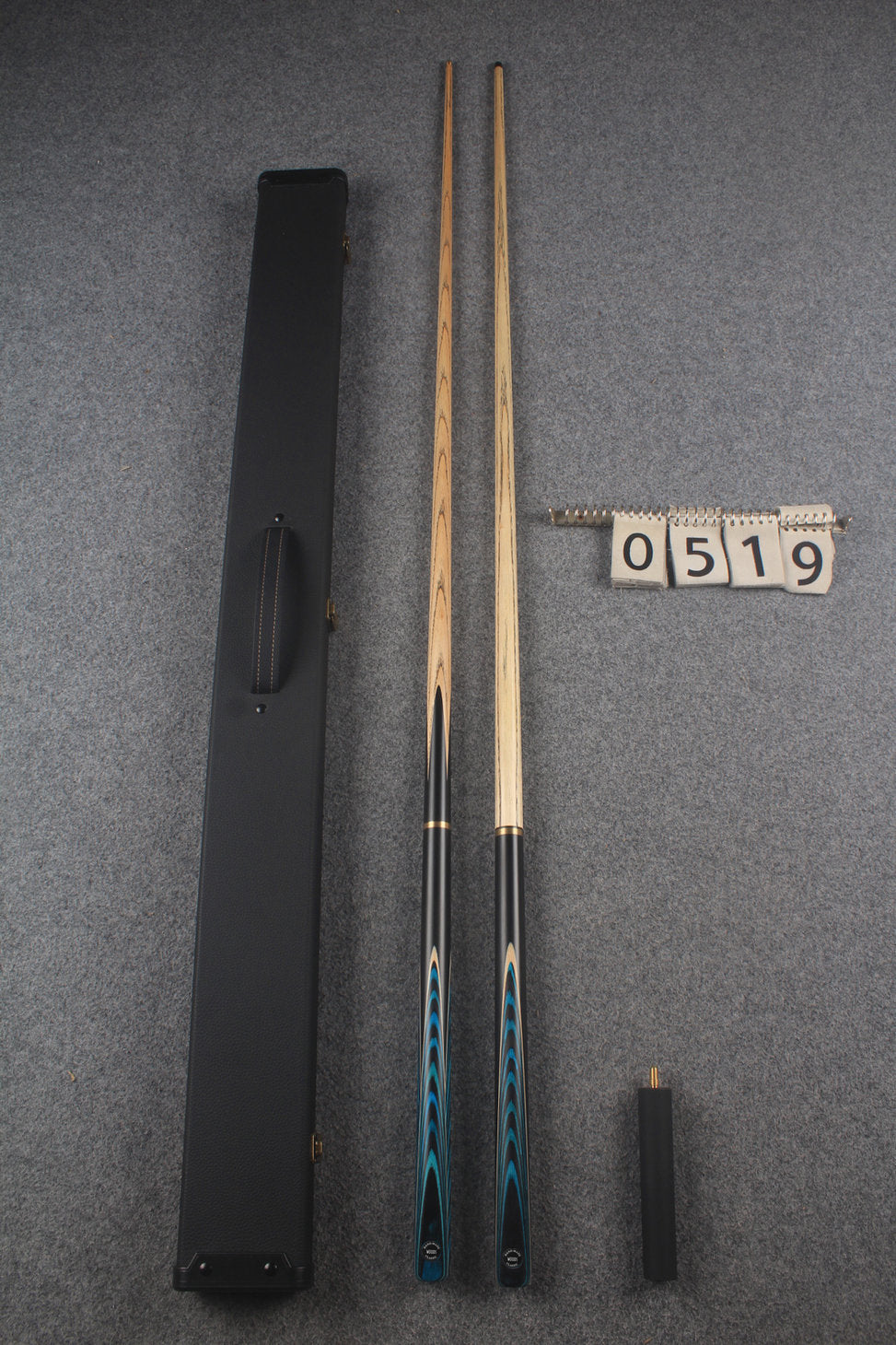 3/4 ASH english pool cue + break cue + case # 519