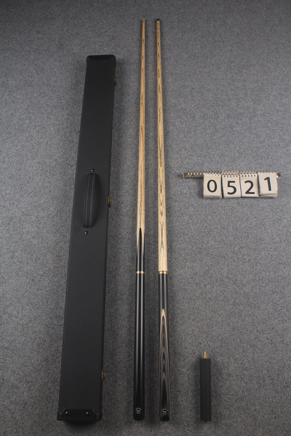 3/4 ASH english pool cue + break cue + case # 521