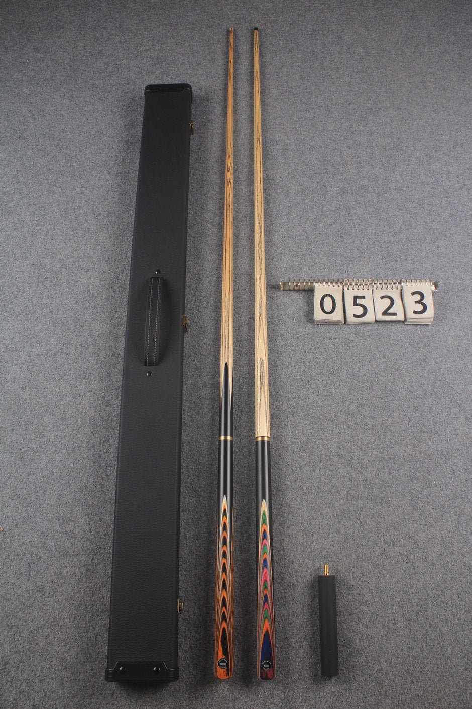 3/4 ASH english pool cue + break cue + case # 523