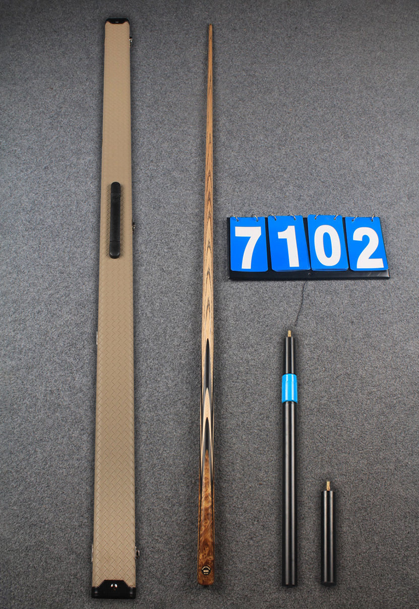 ★★★  1 piece ash snooker cue # 7102 WOODS CUES