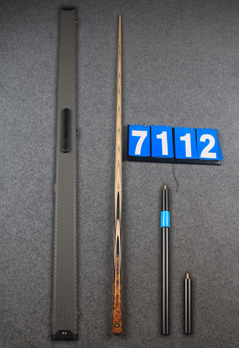 ★★★  1 piece ash snooker cue # 7112 WOODS CUES