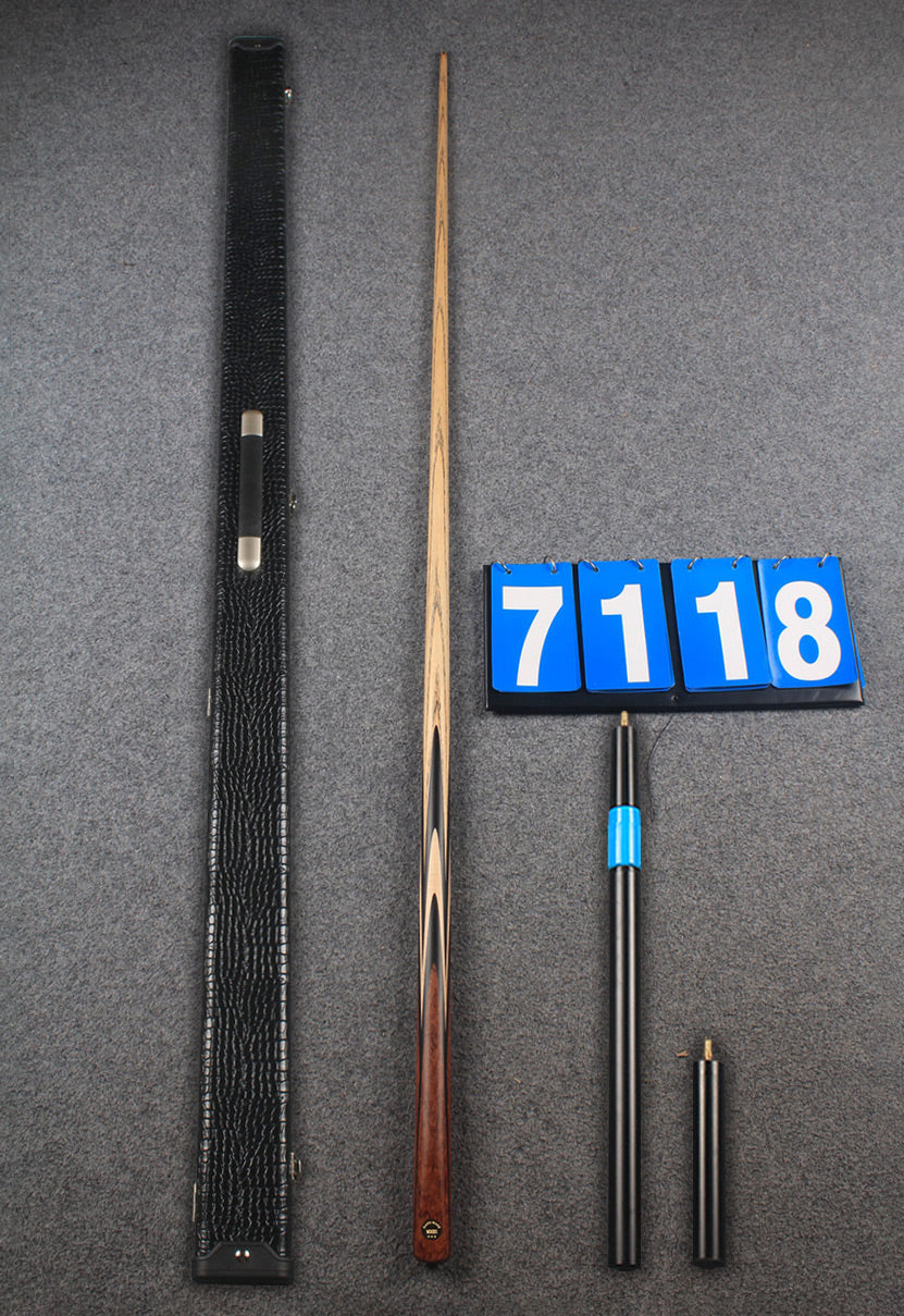 ★★★  1 piece ash snooker cue # 7118 WOODS CUES