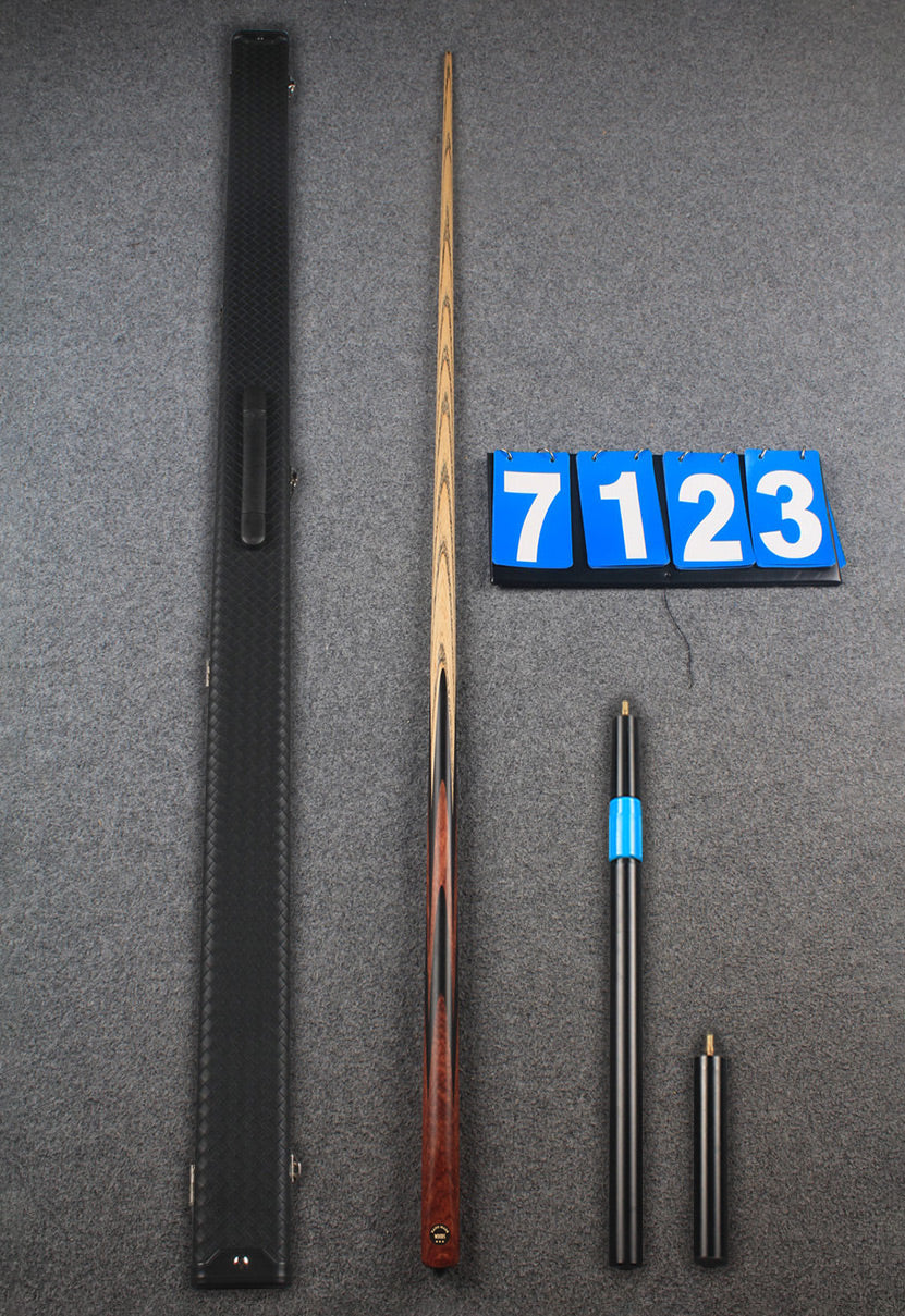 ★★★  1 piece ash snooker cue # 7123 WOODS CUES