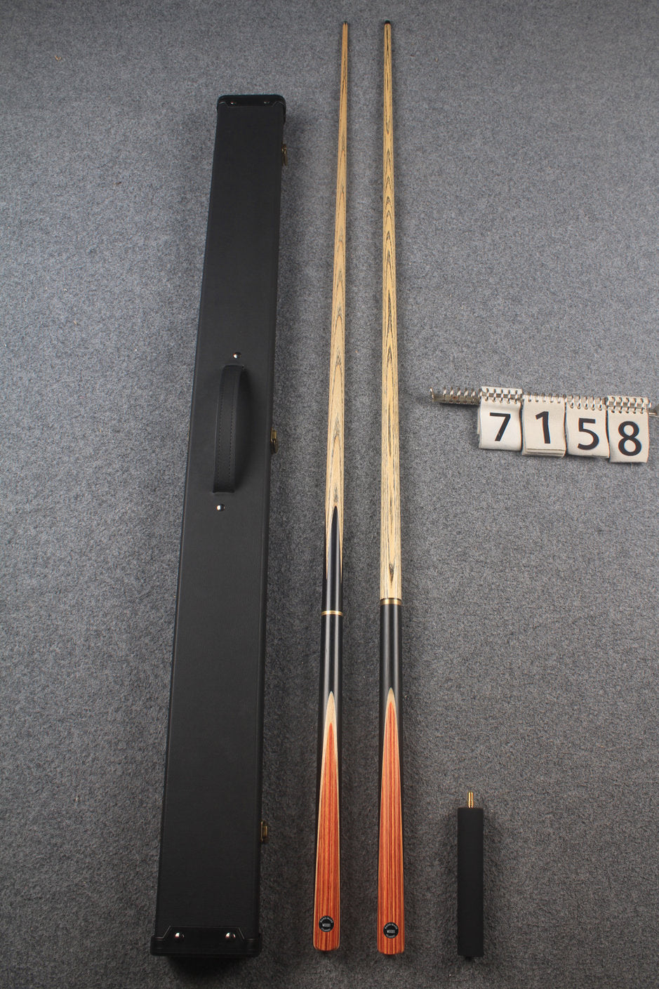 3/4 ASH english pool cue + break cue + case # 7158