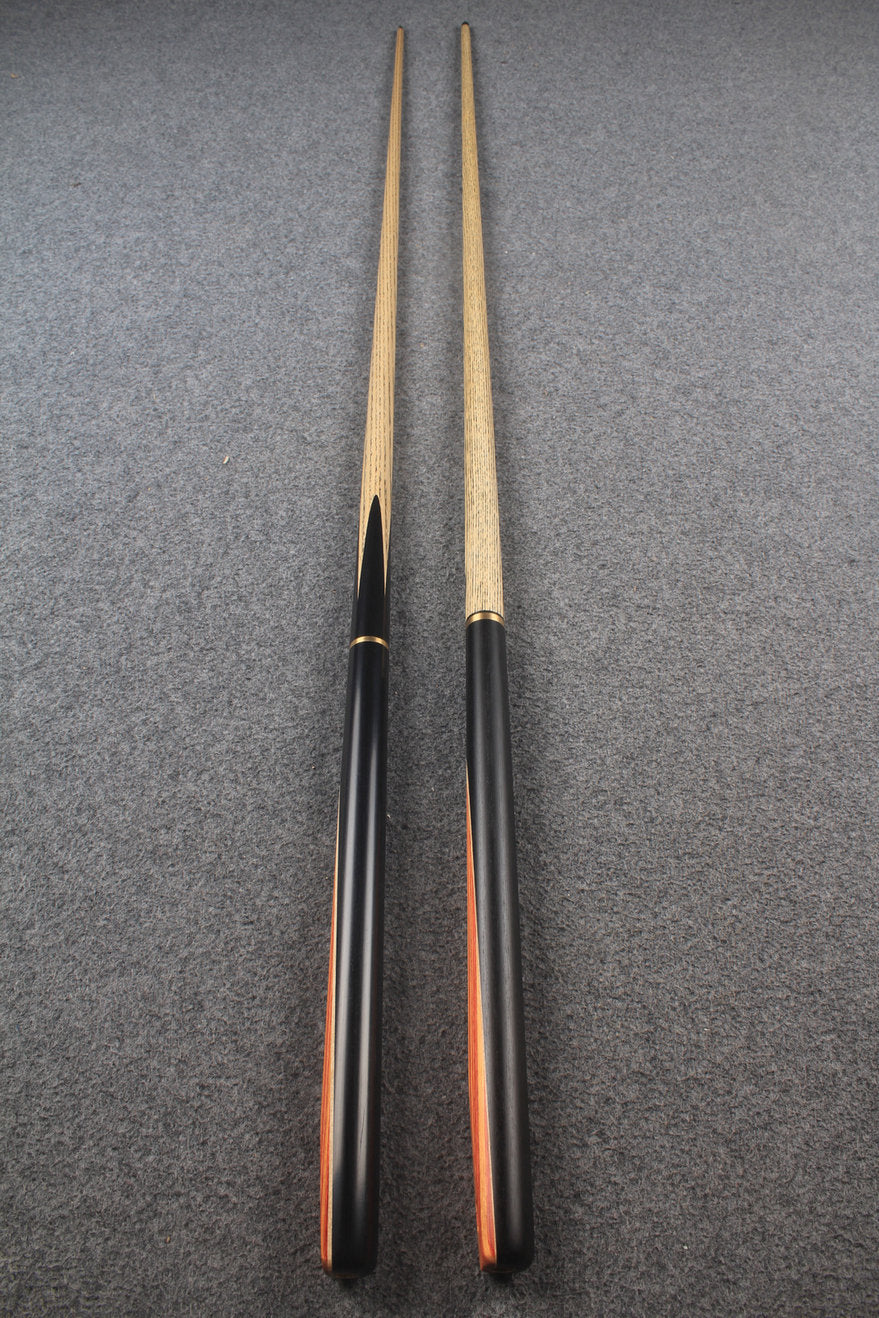 3/4 ASH english pool cue + break cue + case # 7158 WOODS CUES