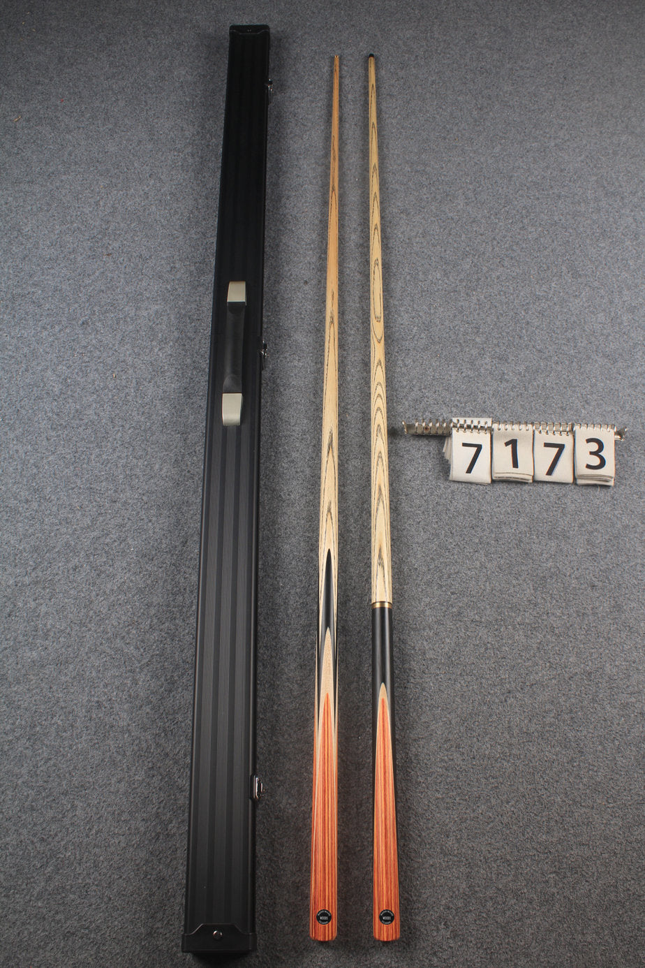 1 piece ASH english pool cue + break cue + case # 7173