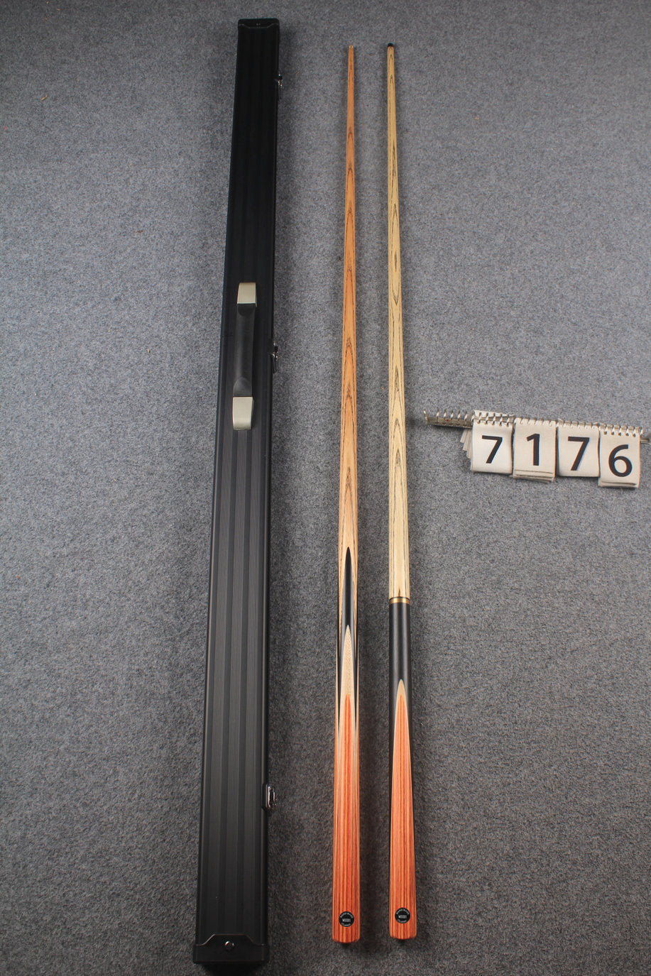 1 piece ASH english pool cue + break cue + case # 7176
