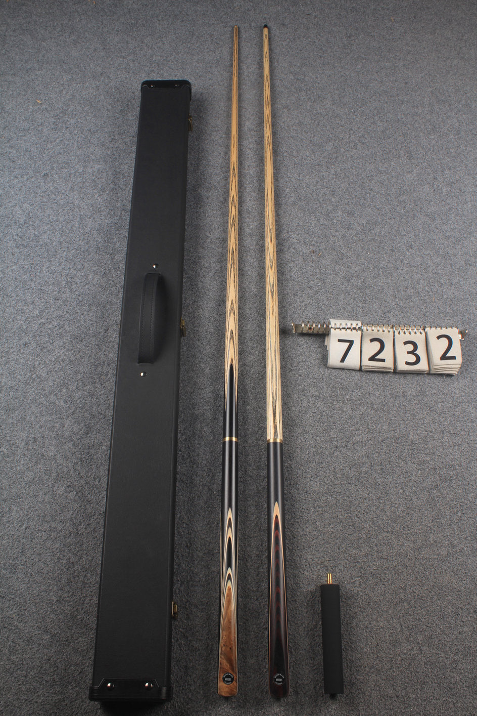 3/4 ASH english pool cue + break cue + case # 7232