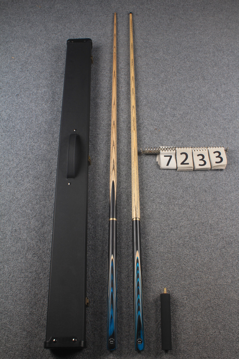 3/4 ASH english pool cue + break cue + case # 7233