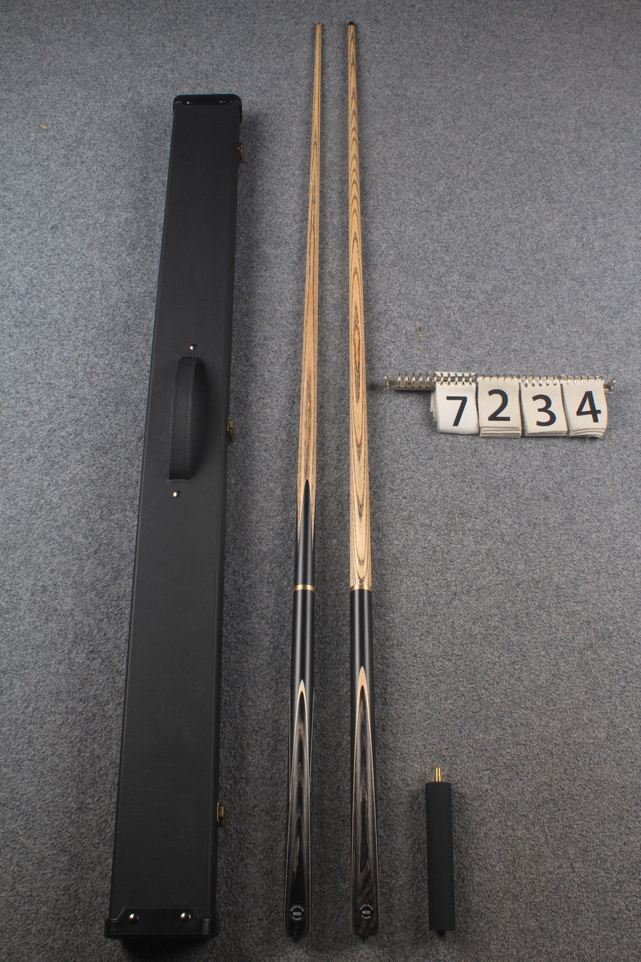3/4 ASH english pool cue + break cue + case # 7234