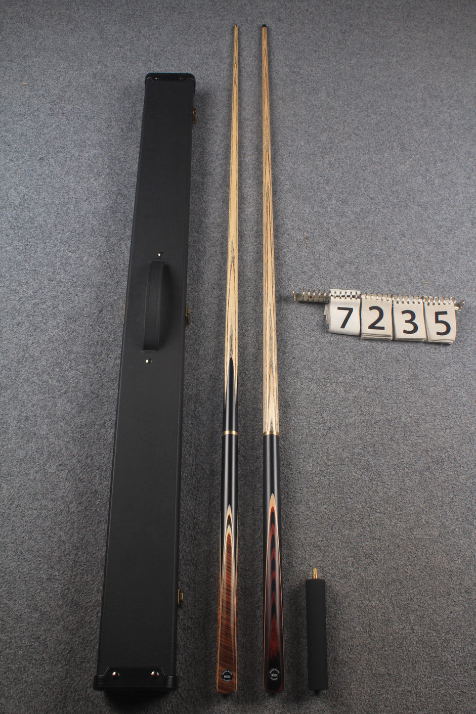 3/4 ASH english pool cue + break cue + case # 7235