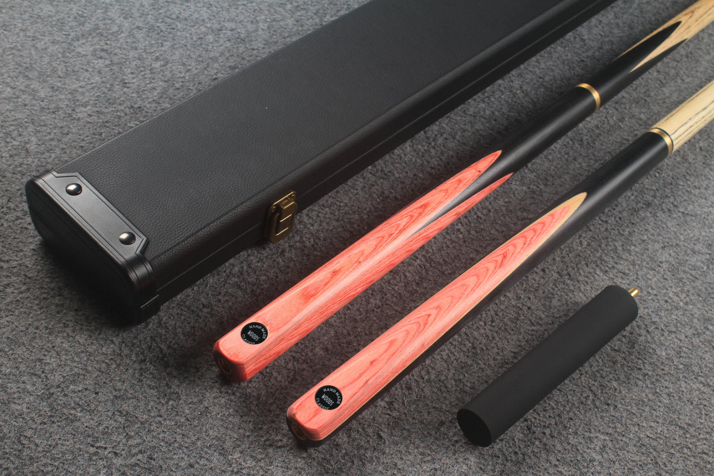 3/4 ASH english pool cue + break cue + case # 7236