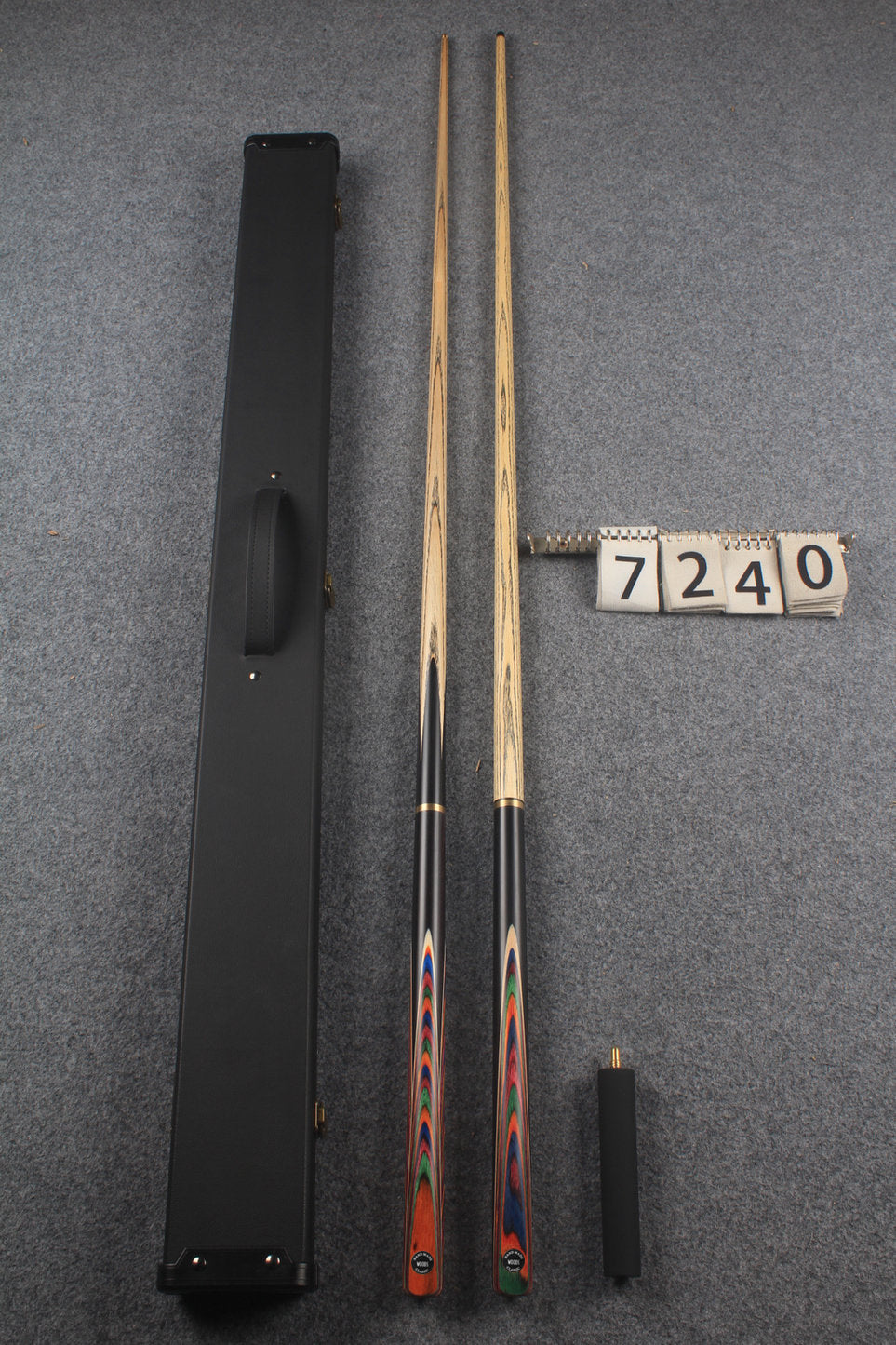 3/4 ASH english pool cue + break cue + case # 7240