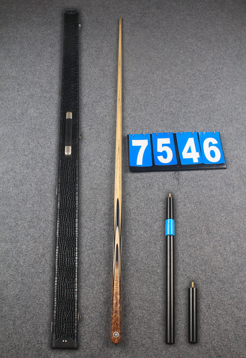 ★★★  1 piece ash snooker cue # 7546 WOODS CUES