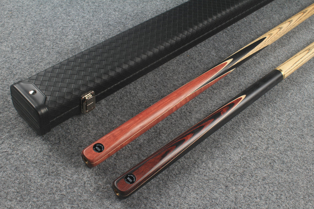 1 piece ASH english pool cue + break cue + case # 7547 WOODS CUES